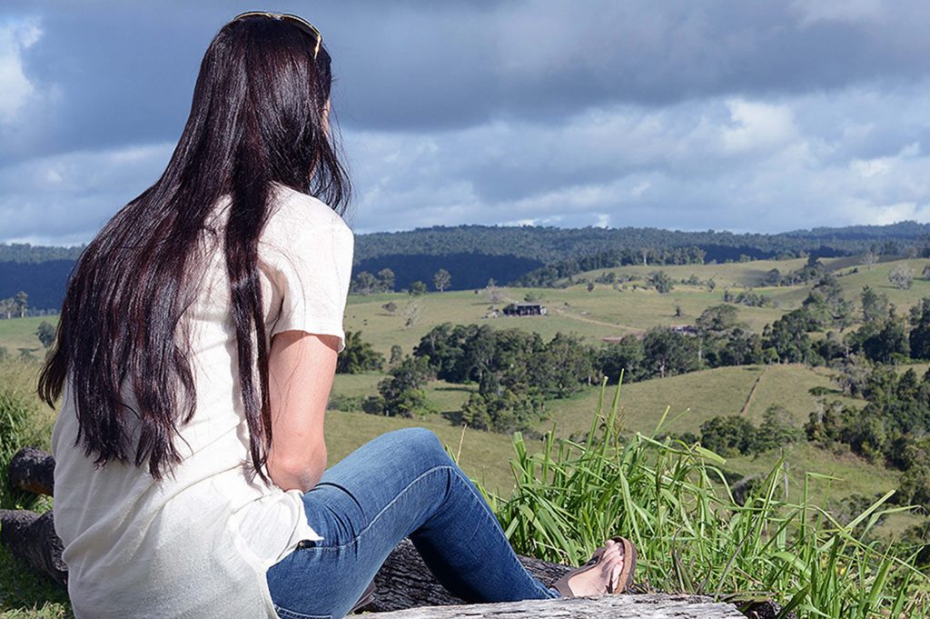 Admiring the view in the Atherton Tablelands