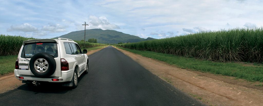 car driving in mission beach