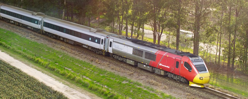 train in countryside
