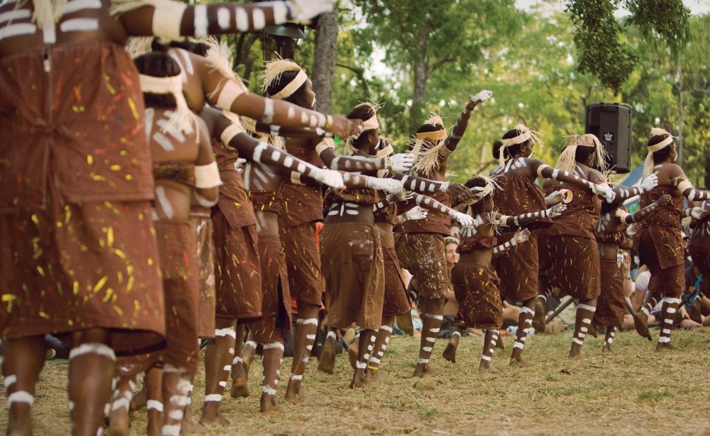 Indigenous dancers perform at the Laura Dance Festival