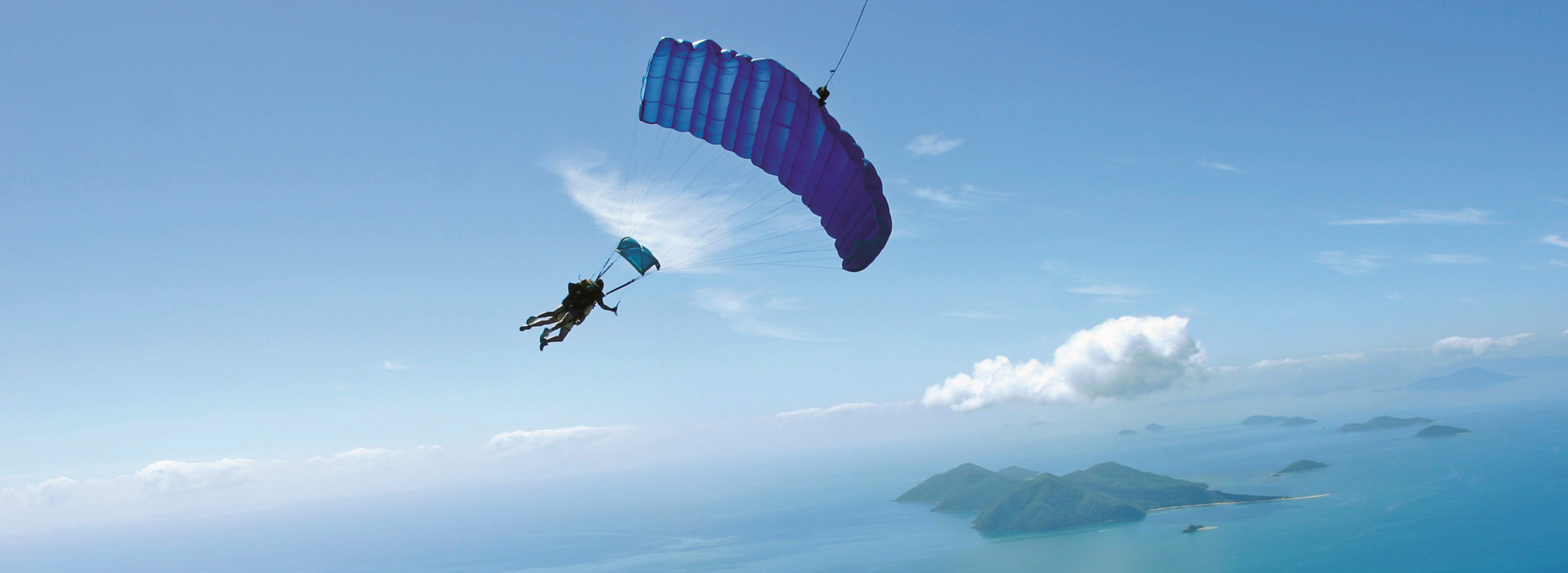 Skydiving over mission beach