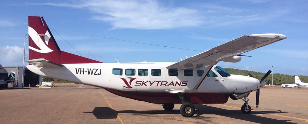 Skytrans aircraft on tarmac